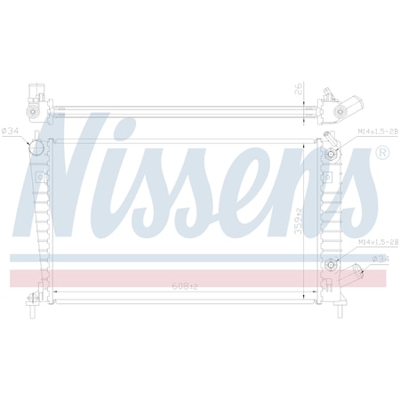 Nissen Nissens Radiator, 68001A 68001A